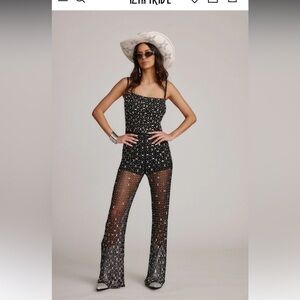 12th Tribe sold out Rhinestone Jumpsuit Medium